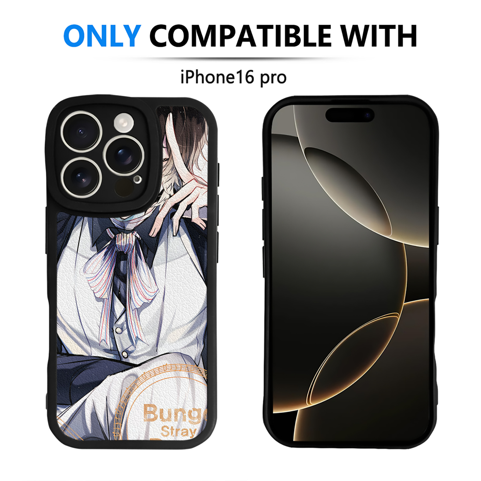 （画像用） 文豪ストレイドッグス Bungo Stray Dogs 【iPhone 16シリーズ対応】シリコンスマホケース（レザー調） 材質：シリコン